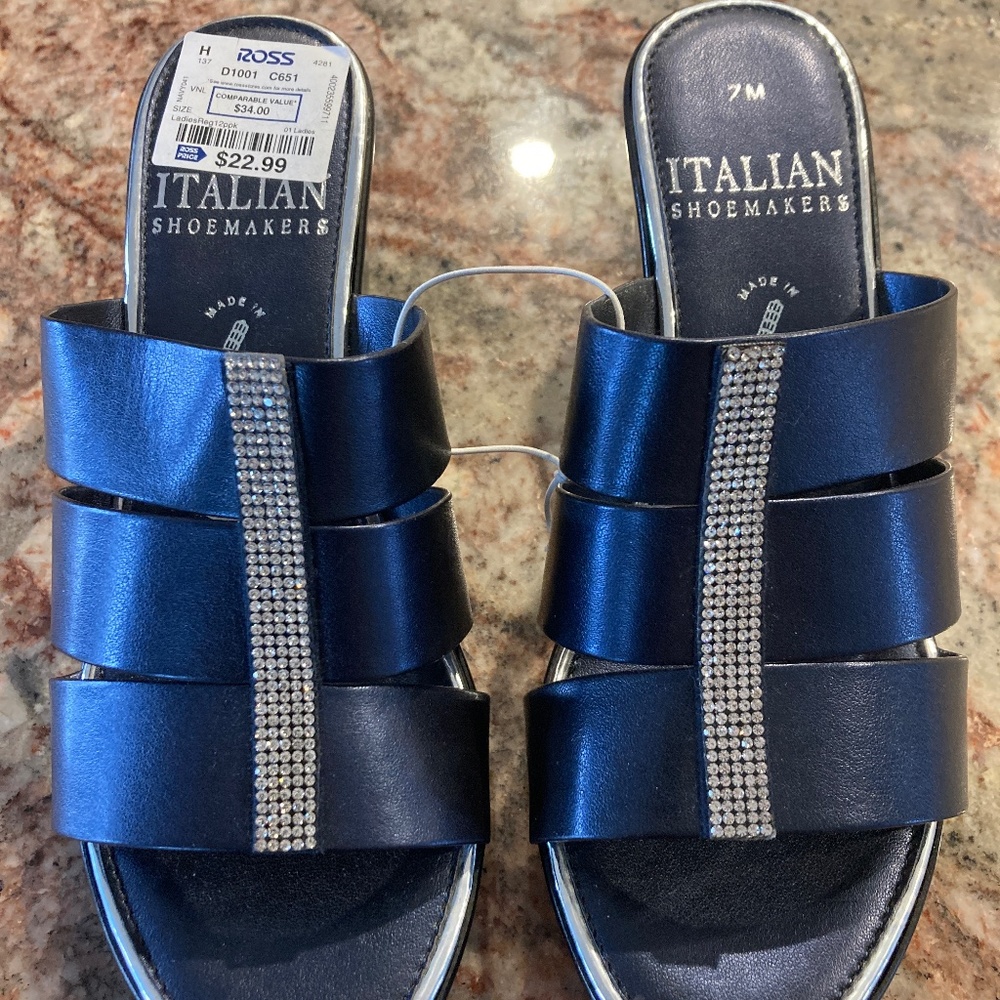 Italian Shoemakers Shoes, Size 7, Blue